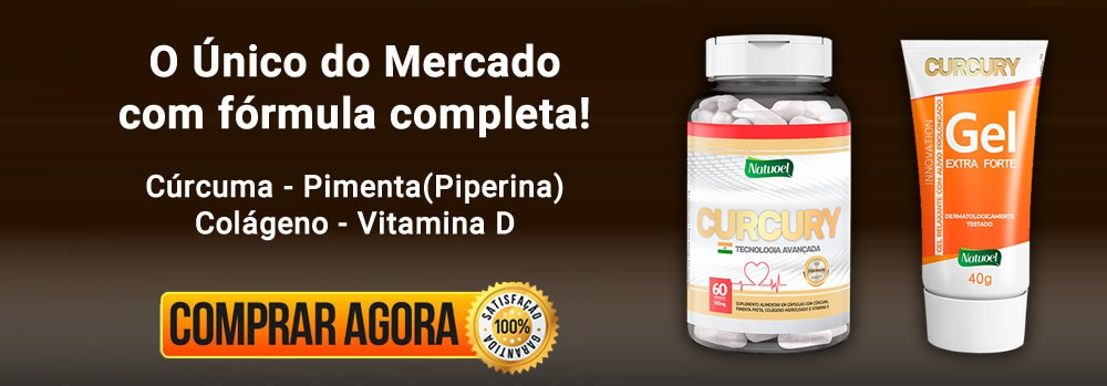 O Único do Mercado com fórmula completa! Cúrcuma - Piperina - Colágeno - Vitamina D